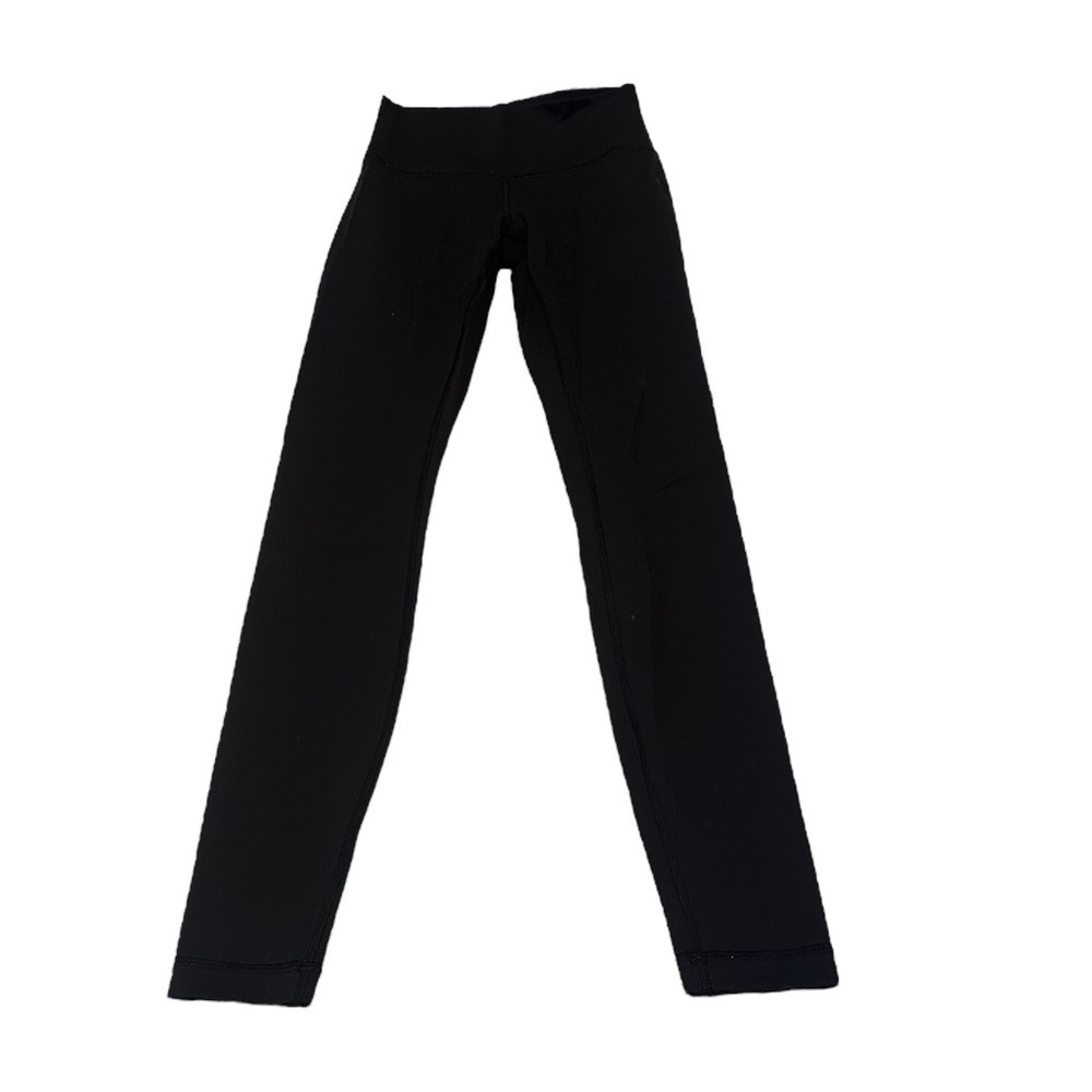 Lululemon Black Straight Leg Compression Leggings Size 4
